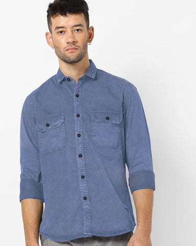 Men's Denim Cotton Sustainable Casual Denim Shirt