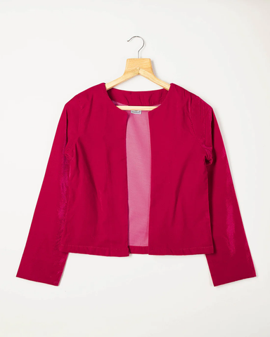 Hot Pink Colour Velvet Jacket For Women's