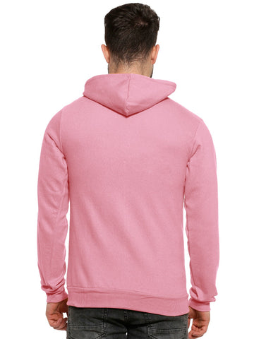 Pink Colour Premium Zip Hoodie For Men