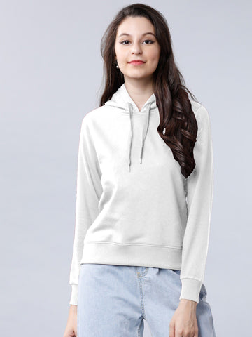 White Colour High Quality Premium Hoodie For Women's