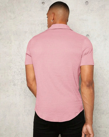 Pink Colour Imported Casual Wear Short Sleeve Shirt For Men's